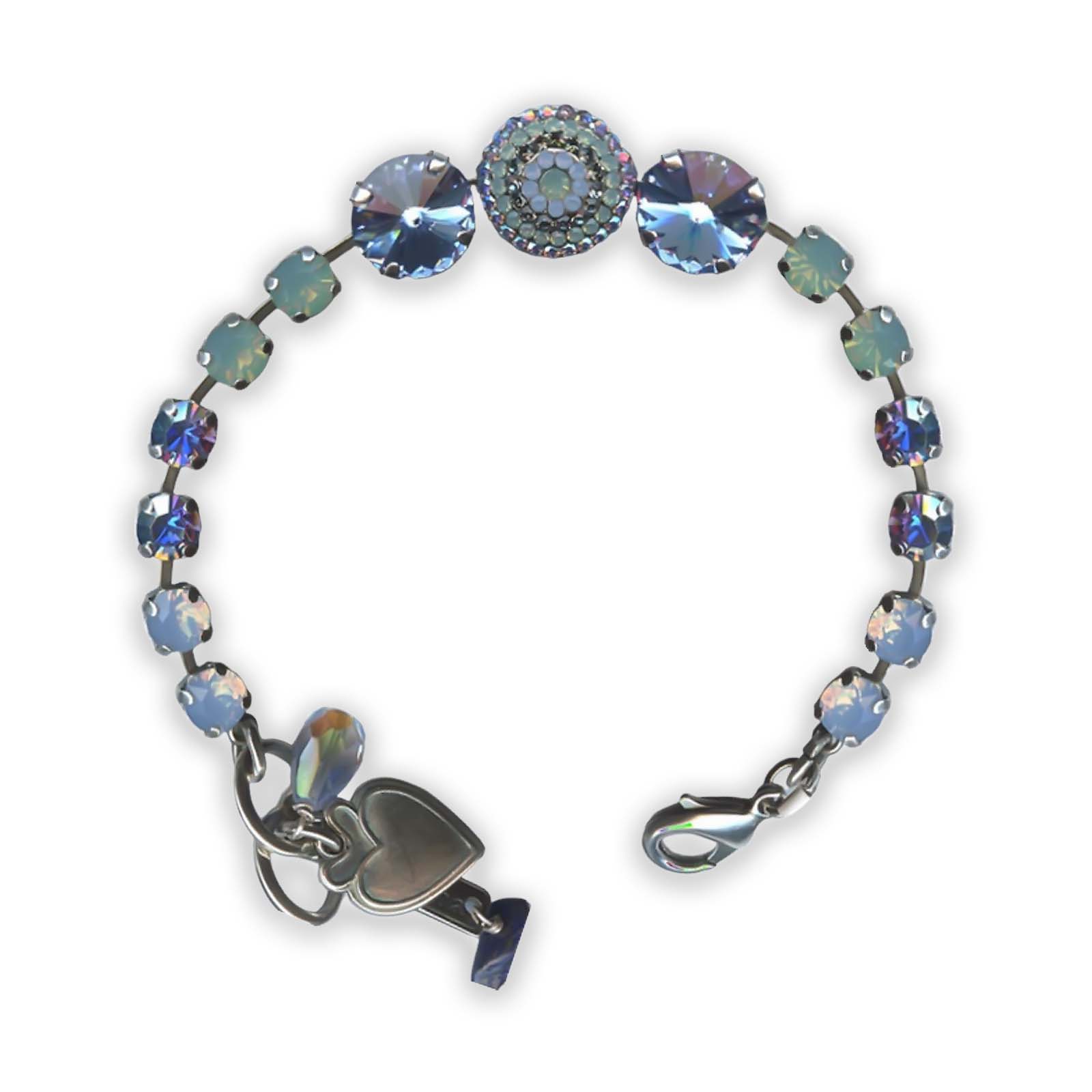 B-4193-7171-SP (1) Bracelet by Mariana Daiquiri Coll. Fab Lt Blue, Pacific Opal, Blue Opal, & AB Swarovski Crystals - Image 1