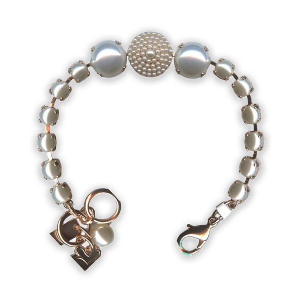 Bracelet by Mariana My Treasures Coll. Timeless Pearl Mineral & Cream Pearl Swarovski Crystals