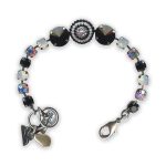 Bracelet by Mariana Eclipse Coll. Elegant Pearl Mineral, Jet, White Opal, & AB Swarovski Crystals - Image 3