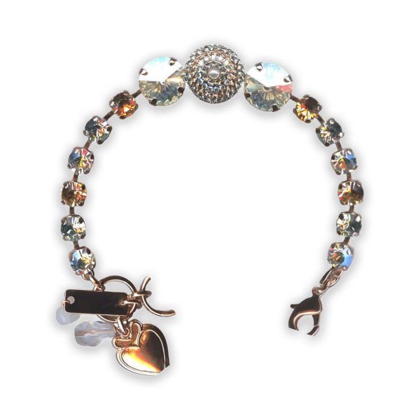 Bracelet by Mariana Moon Dance Coll. Elegant Moonlight, Lt Amber, & Silk Swarovski Crystals