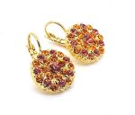 Earrings By Mariana Guardian Angel Padparadscha and Sun Swarovski Crystals - Image 3