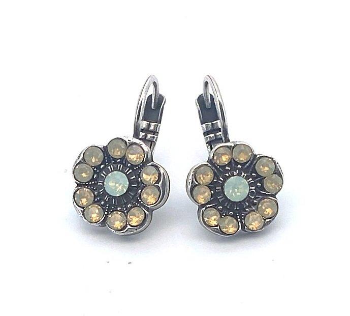 E-1220-287294-SP6 (1) Earrings By Mariana Woman Sand and Chrysolite Opal Swarovski Crystals - Image 1