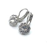 Earrings By Mariana My Treasures Coll. Beautiful Floral Clear Swarovski Crystals.