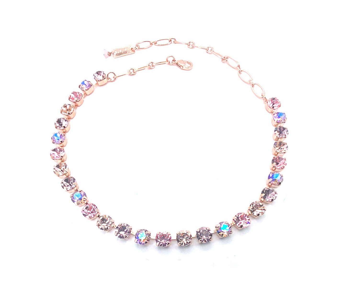 N-3252-319-RG (4) Necklace By Mariana Woman Beautiful Vintage Rose and Amethyst Swarovski Crystals - Image 1