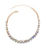 Necklace By Mariana Winds Of Change Coll. Beautiful Patina & Aurora Borealis Swarovski Crystals