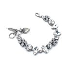Bracelet By Mariana My Treasures Coll. Flower and Marquise Clear Swarovski Crystals - Image 2