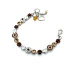 Bracelet By Mariana Aphrodite Coll. Topaz, Golden Shadow and Opal Swarovski Crystals - Image 2
