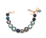 Bracelet By Mariana Goldstone Mineral and Floral Azurite Swarovski Crystals