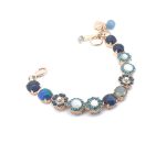 Bracelet By Mariana Goldstone Mineral and Floral Azurite Swarovski Crystals - Image 3