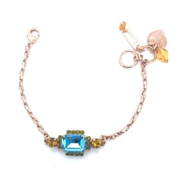 Bracelet by Mariana Kokomo Coll. Adorable Turquoise, Lt Topaz, & Olivine Swarovski Crystals