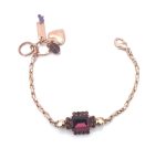 Bracelet By Mariana Woman Glamorous Amethyst Swarovski Crystals