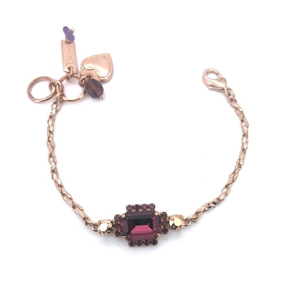 Bracelet By Mariana Woman Glamorous Amethyst Swarovski Crystals