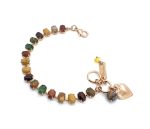 Bracelet by Mariana My Treasures Coll. Gorgeous Bulls Eye, Yellow, Jade Green, Landscape Jasper Mineral Swarovski Crystals - Image 2