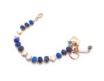 Bracelet by Mariana My Treasures Coll. Shimmering Fire & Snow Synthetic Opal, Blue Howlite, Lapiz Lazuli, & White Shell Mineral Swarovski Crystals - Image 3
