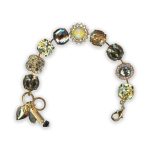 Bracelet by Mariana Painted Lady Coll. Shimmering Sun Kissed Sunshine, Black Diamond, Silver Night, Golden Shadow, & AB Swarovski Crystals - Image 2