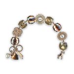 Bracelet by Mariana Meet Me in Marseille Coll. Elegant Pearl, Golden Shadow, & Lt Peach Swarovski Crystals - Image 2