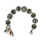Bracelet by Mariana My Treasures Coll. Sophisticated Black Diamond & Silver Night Swarovski Crystals