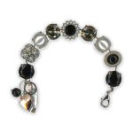 Bracelet by Mariana My Treasures Coll. Elegant Pearl, Jet, Silver Night, & White Opal Swarovski Crystals - Image 3