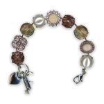 Bracelet By Mariana Woman Gorgeous Riverstone Mineral and Cream Pearl and Topaz Swarovski Crystals - Image 2