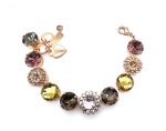 Bracelet By Mariana Woman Beautiful Vintage Azure and Topaz Swarovski Crystals