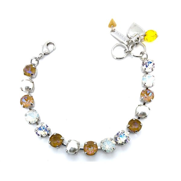 Bracelet By Mariana Woman Beautiful Cream Pearl and Opal Swarovski Crystals