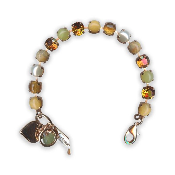 Bracelet by Mariana My Treasures Coll. Adorable Riverstone Mineral, Pearl, Topaz, & Green Opal Swarovski Crystals