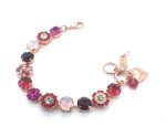 Bracelet By Mariana Amethyst, Rose Water Opal and Chrysotile Swarovski Crystals -RG