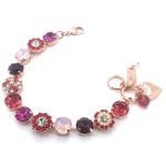 Bracelet By Mariana Amethyst, Rose Water Opal and Chrysotile Swarovski Crystals -RG