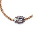 Bracelet by Mariana Purple Rain Coll. Elegant Clear, White Opal, & Tanzanite Swarovski Crystals - Image 2