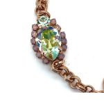 Bracelet by Mariana Pina Colada Coll. Alluring Luminous Green, Chrysolite, & Cyclamen Opal Swarovski Crystals - Image 2