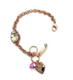 Bracelet by Mariana Pina Colada Coll. Alluring Luminous Green, Chrysolite, & Cyclamen Opal Swarovski Crystals - Image 3