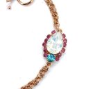 Bracelet By Mariana Margarita Coll. Lovely White Opal, Rose and Blue Zircon Swarovski Crystals - Image 2
