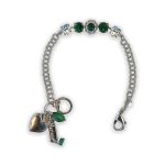 Bracelet By Mariana Woman Exquisite Emerald and Clear Swarovski Crystals
