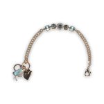 Bracelet by Mariana Zulu Africa Coll. Alluring Silver Night & Lt Azure Swarovski Crystals