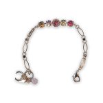 Bracelet by Mariana Gingerbread Coll. Lovely Lt Rose, Indian Pink, Lt Smoked Topaz, & Golden Shadow Swarovski Crystals - Image 2