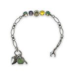 Bracelet by Mariana Eggnog Coll. Adorable Lemon, Tanzanite, & Chrysolite Swarovski Crystals - Image 2