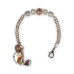 Bracelet By Mariana Woman Fab Cream Pearl, Clear and Lt Colorado Topaz Swarovski Crystals - Image 2