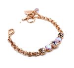 Bracelet By Mariana Woman Adorable Vintage Rose and Sun Kissed Lavender Swarovski Crystals - Image 3