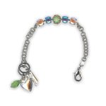 Bracelet by Mariana My Treasures Coll. Sassy Sun Kissed Peach, Ocean, Peridot, & Golden Shadow Swarovski Crystals - Image 3