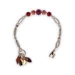 Bracelet By Mariana Firefly Natures Coll. Stunning Siam, Rose Peach and Fuchsia Swarovski Crystals - Image 2