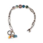 Bracelet By Mariana Spring Flowers Coll. Beautiful Rose, Chrysotile and Caribbean Blue Opal Swarovski Crystals - Image 2