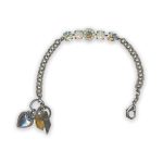 Bracelet by Mariana Champagne and Caviar Coll. Simply Elegant White Opal, Champagne, & Clear Swarovski Crystals - Image 2
