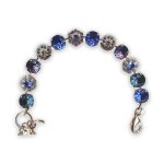 Bracelet by Mariana Odyssey Coll. Gorgeous Sapphire and Navy Pearl Swarovski Crystals - Image 3