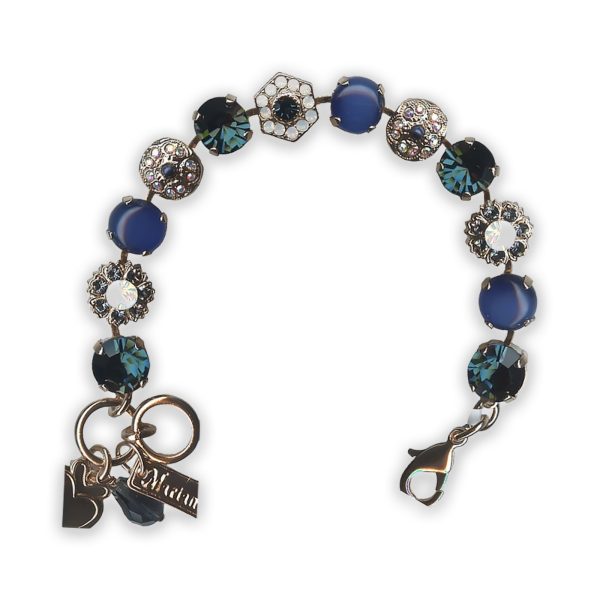 Bracelet by Mariana Songbook Coll. Elegant Montana Blue and White Opal Swarovski Crystals