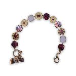 Bracelet by Mariana Songbook Coll. Stunning Amethyst and Rose Swarovski Crystals - Image 2