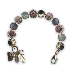 Bracelet by Mariana Africa Coll. Luxurious Grey Opal and Rose Swarovski Crystals - Image 2