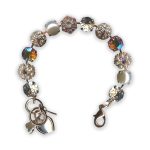 Bracelet by Mariana Odyssey Coll. Timeless Cream Pearl and Golden Shadow Swarovski Crystals - Image 2