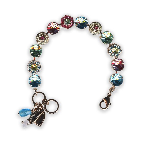 Bracelet by Mariana Nature Coll. Beautiful Rose, Aquamarine, and Chrysolite Swarovski Crystals