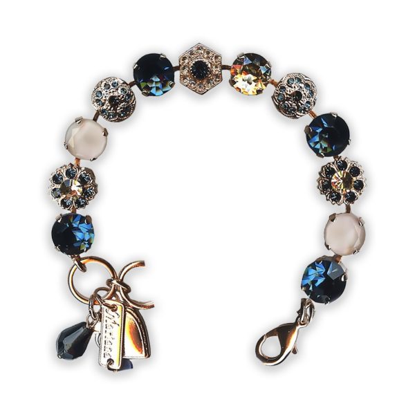 Bracelet By Mariana Woman Gorgeous Montana Blue and Rose Opal Swarovski Crystals