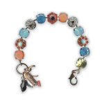 Bracelet by Mariana Caribbean Life Coll. Sassy Turquoise Mineral, Orange and Blue Swarovski Crystals - Image 3